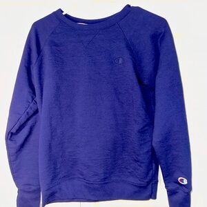 Champion Crewneck in Deep Blue Small (retro, cozy, athletic)